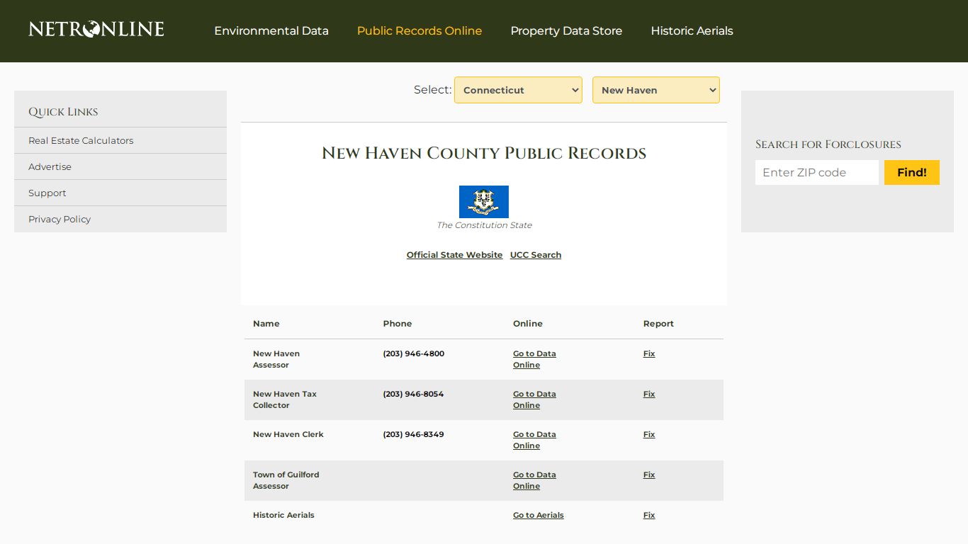 New Haven County Public Records - NETROnline.com